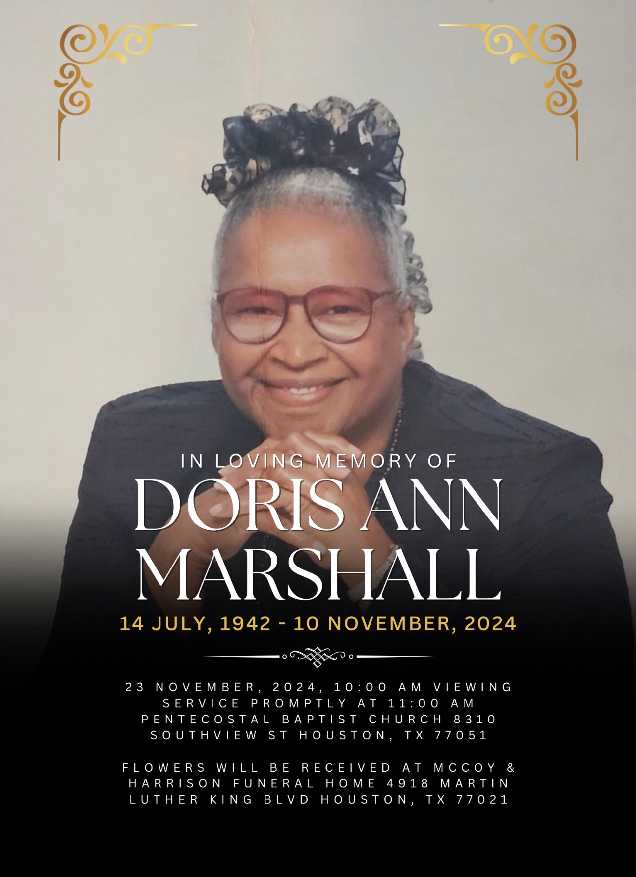 DORIS MARSHALL 1942 – 2024