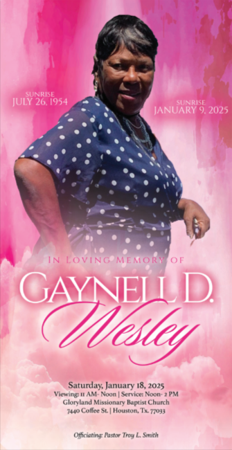 GAYNELL D. WESLEY 1954 – 2025