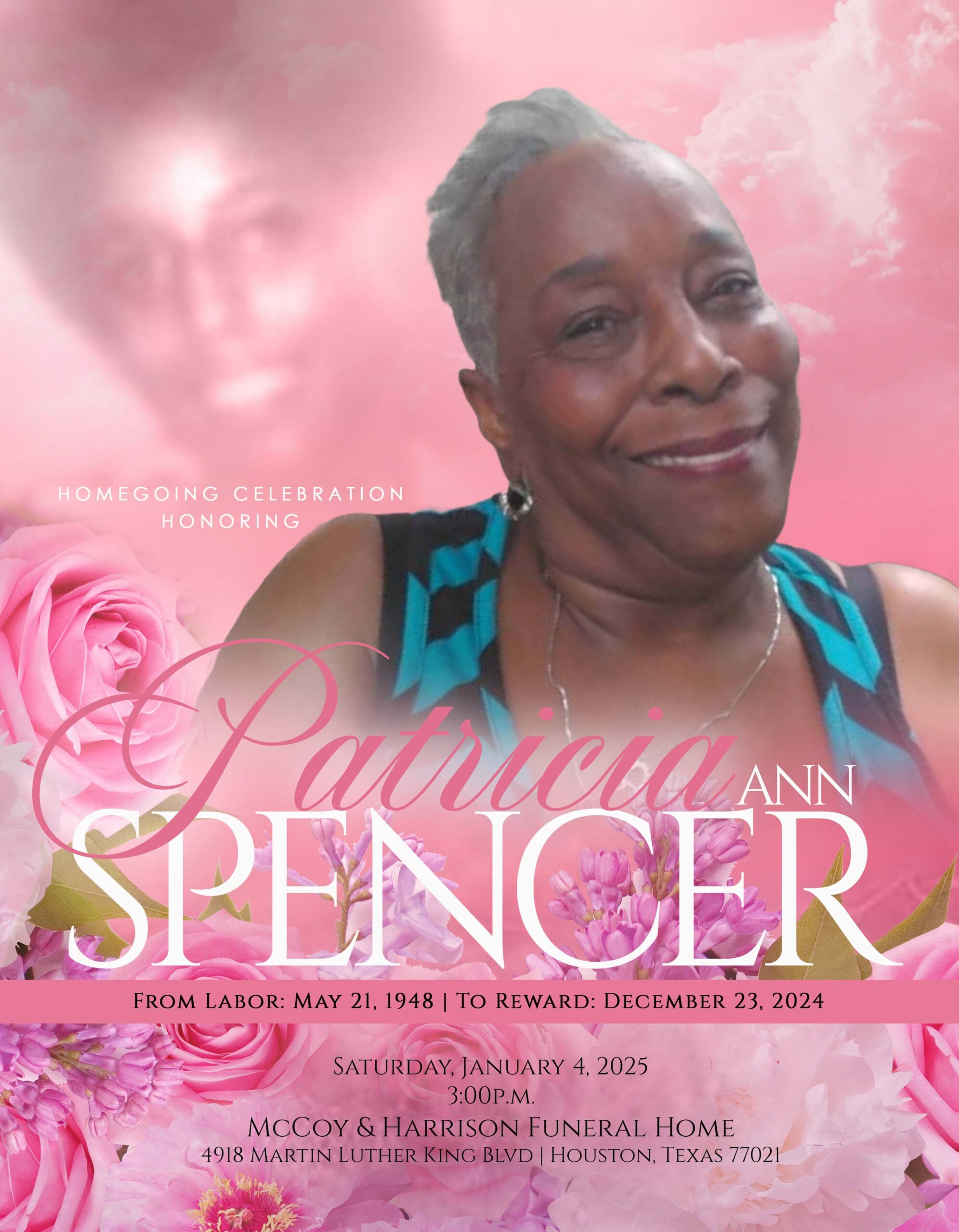 PATRICIA SPENCER 1948 – 2024