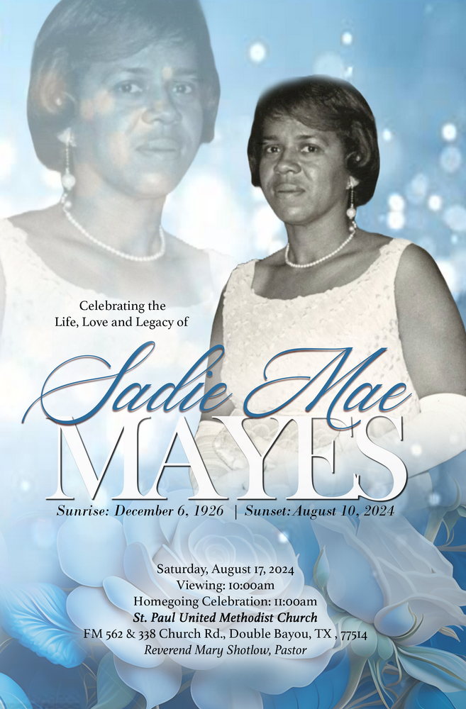 SADIE MAE MAYES 1926 – 2024