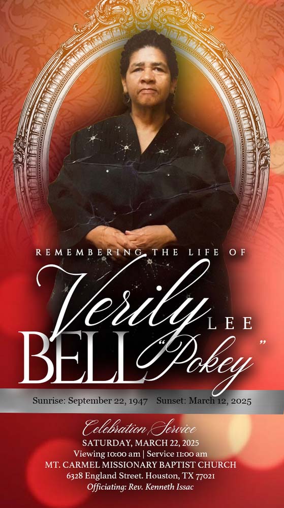 VERILY LEE BELL 1947 – 2025